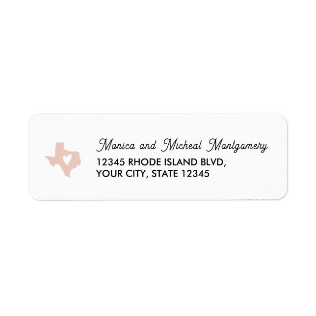 TEXAS State Map with Heart - ANY COLOR    (Front)