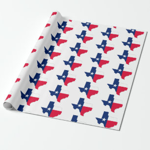 Texas State Outline and Flag Colours, Wrapping Pap Wrapping Paper