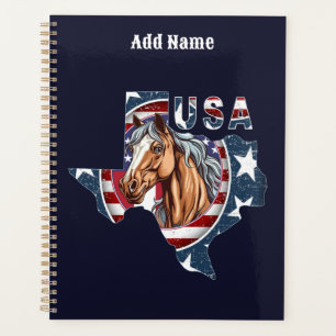 Texas State Outline USA Horse Planner