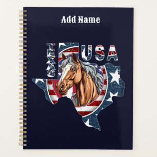 Texas State Outline USA Horse Planner