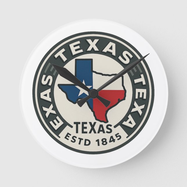  Texas state pride  Round Clock (Front)