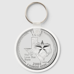 Texas State Quarter Key Ring