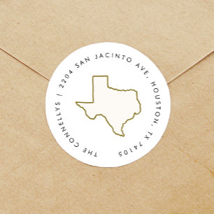 Texas State Return Address Labels