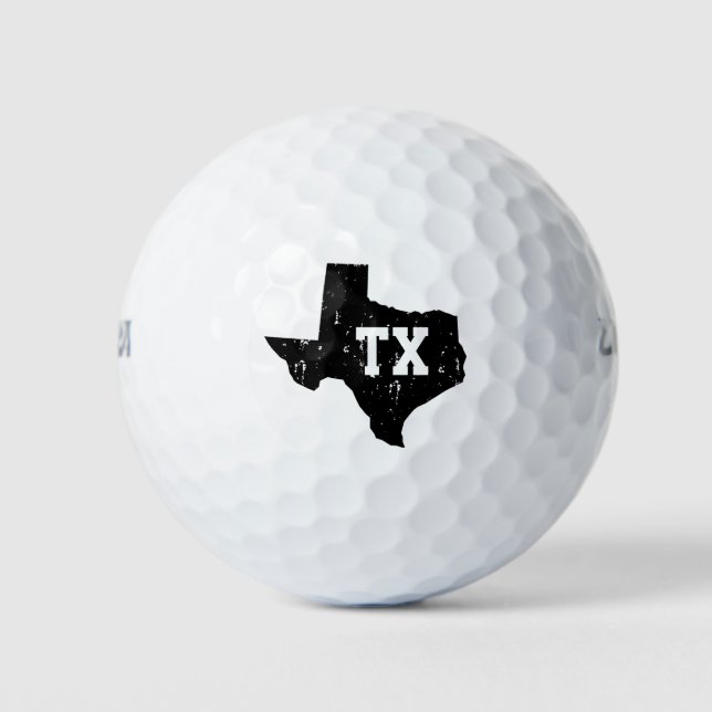 Texas  state silhouette custom monogram Wilson Golf Balls (Front)