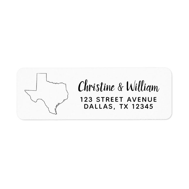 Texas State | Simple Modern Black Calligraphy (Front)