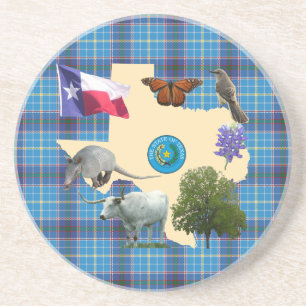 Texas State Symbols Coaster