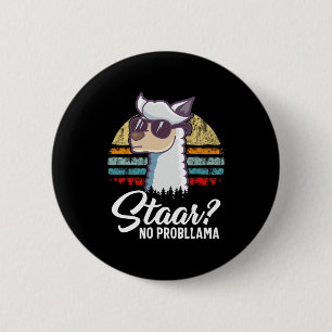 Texas State Test Day Llama Alpaca For Students Gif 6 Cm Round Badge