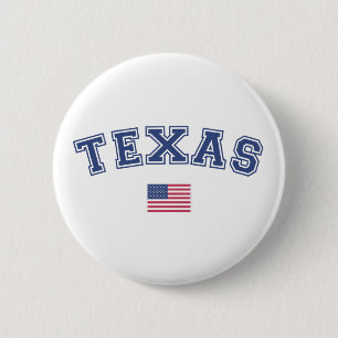 Texas State USA Flag 6 Cm Round Badge
