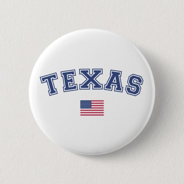 Texas State USA Flag 6 Cm Round Badge (Front)