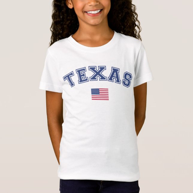 Texas State USA Flag T-Shirt (Front)