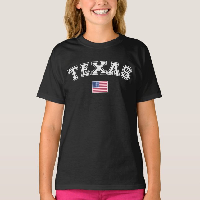 Texas State USA Flag T-Shirt (Front)
