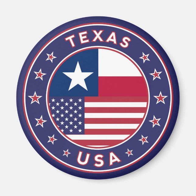 Texas sticker, phone case, tote bag magnet (Front)