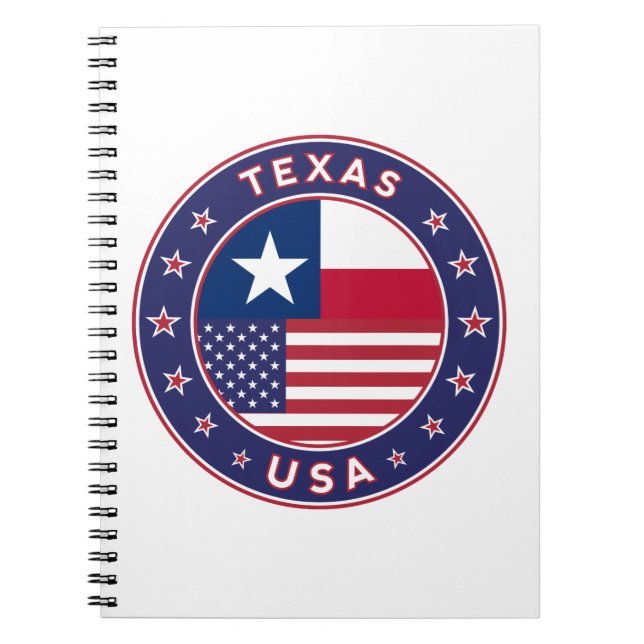 Texas sticker, phone case, tote bag notebook (Front)