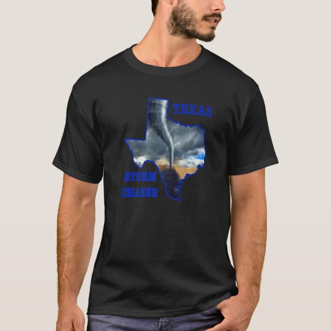 Texas Storm Hurricane Tornado Chaser Watcher Meteo T-Shirt (Front)