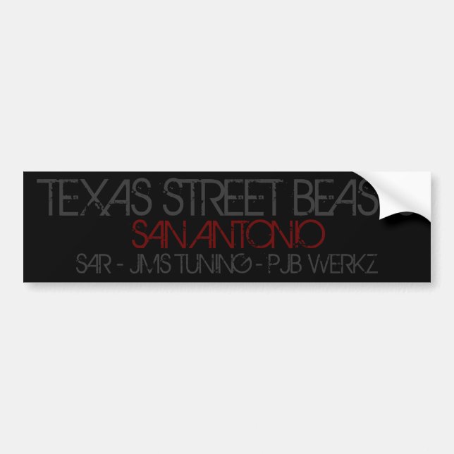 texas street beasts bumper sticker (Front)