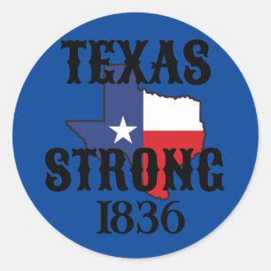 Texas strong 1836 texas independence's day classic round sticker