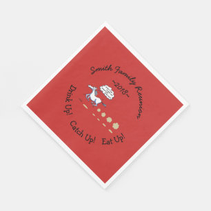 Texas Style BBQ Family Reunion Cute Horse Napkin