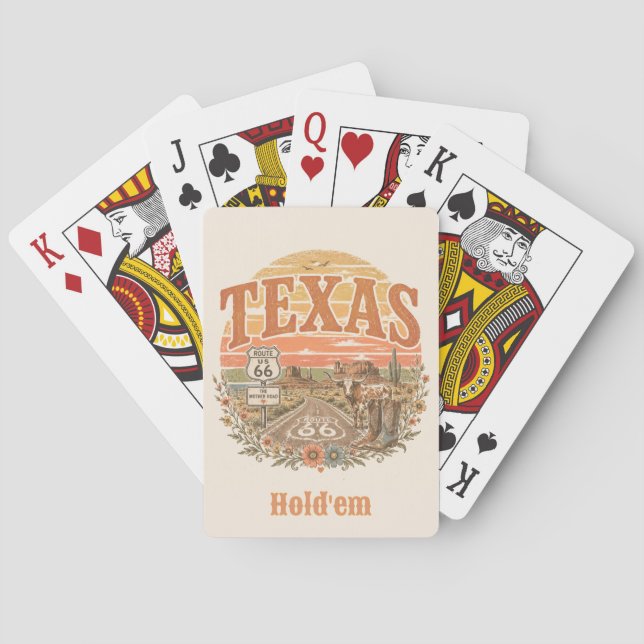 Texas Sunset Card Night Road Trip (Back)