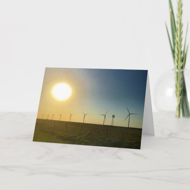 texas sunset greeting card (Front)