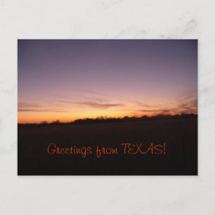 Texas Sunset Postcard
