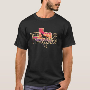 Texas Sunset Pride Western Heritage Horse Silhouet T-Shirt