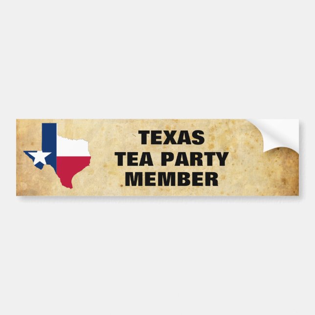 TEXAS TEA PARTY BUMPER STICKER (Front)