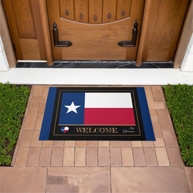 Texas & Texas Flag house mat /sports USA (Outdoor)