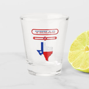 TEXAS, TEXAS OF MAP, UNITED STATES. SAMER BRASIL SHOT GLASS