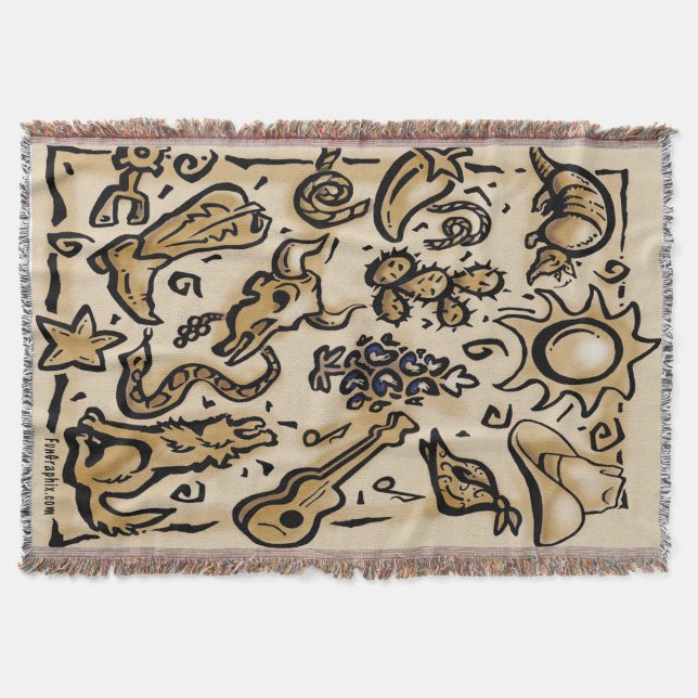 Texas Thangs Throw Blanket (Front)