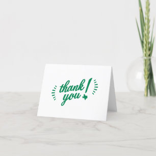 Texas Thank You note card, green Card
