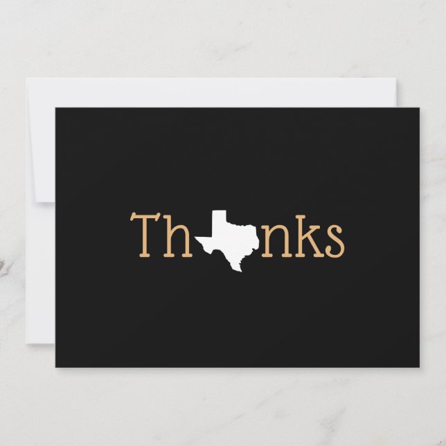 Texas Thanks Blank Greeting Card Set (Front)