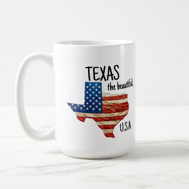 TEXAS the beautiful USA Coffee Mug (Left)