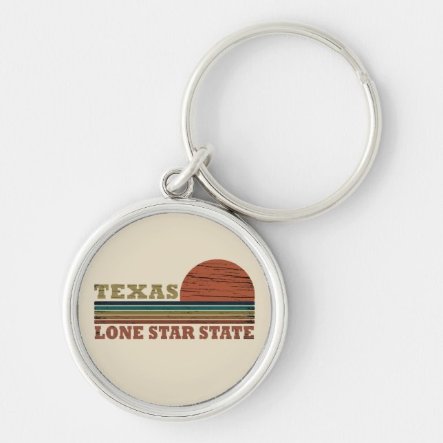 texas the lone star classic sunset style key ring (Front)