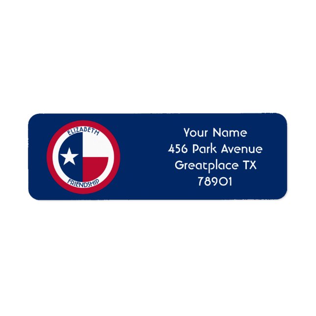 Texas The Lone Star Personalised Flag (Front)