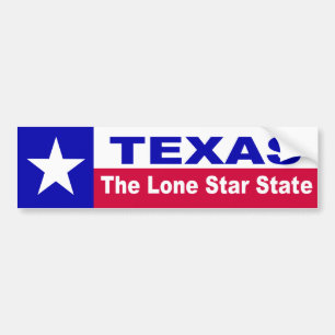 TEXAS, The Lone Star State Bumper Sticker