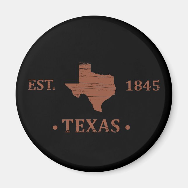 texas the lone star state contour magnet (Front)