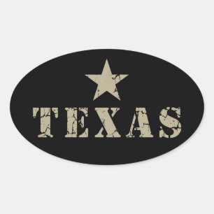 Texas, the Lone Star State Oval Sticker