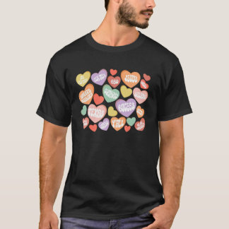Texas Theme Conversation Heart Valentines Day Cand T-Shirt