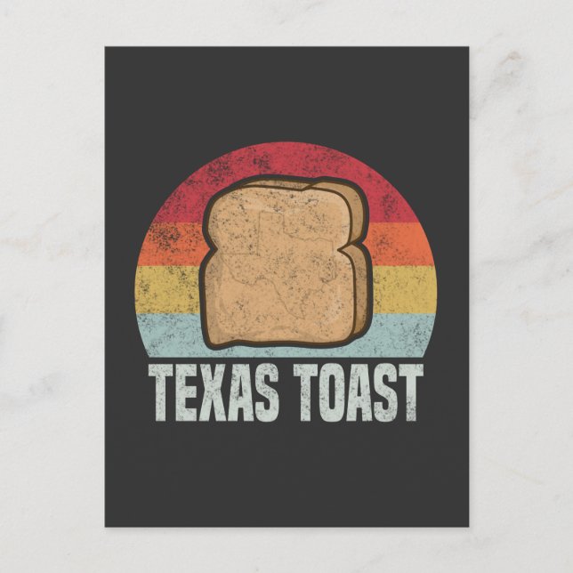Texas toast Retro Vintage 1970s Postcard (Front)