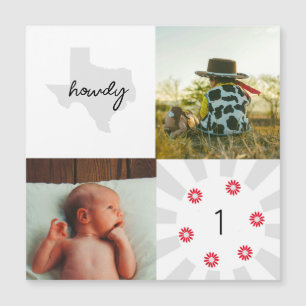 Texas Toddler Howdy Photo Albulm Flat Card