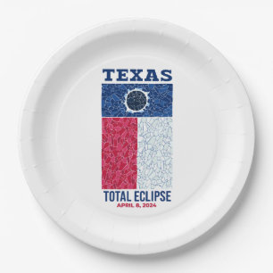 Texas Total Eclipse Paper Plates