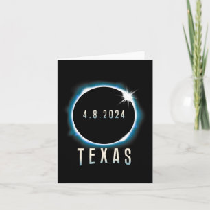 Texas Total Solar Eclipse 2024 Blue April 8 Men Wo Card