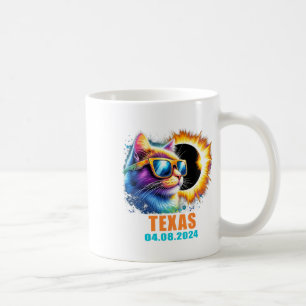 Texas Total Solar Eclipse 2024 Cat Solar Eclipse G Coffee Mug