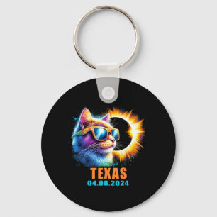 Texas Total Solar Eclipse 2024 Cat Solar Eclipse G Key Ring