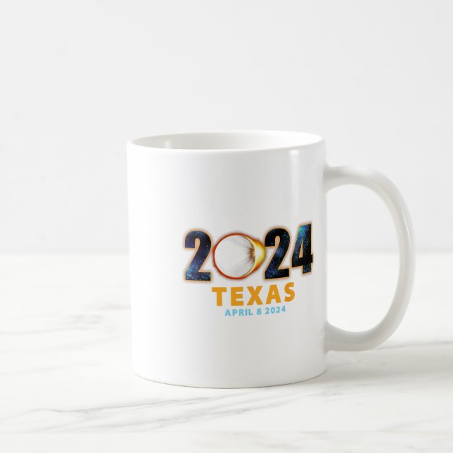 Texas Total Solar Eclipse 2024  Coffee Mug (Right)