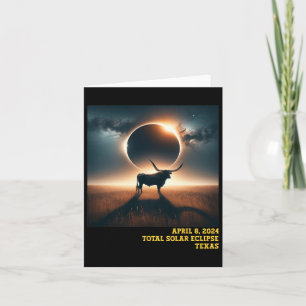 Texas Total Solar Eclipse 2024 Commemorative Astro Card