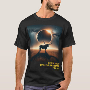 Texas Total Solar Eclipse 2024 Commemorative Astro T-Shirt