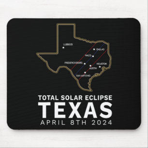 Texas Total Solar Eclipse 2024 Path Of Totality Te Mouse Mat