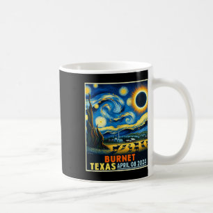 Texas Total Solar Eclipse 2024 Starry Night Coffee Mug