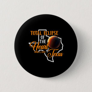 Texas Total Solar Eclipse April 8 2024 Usa Map Tot 6 Cm Round Badge
